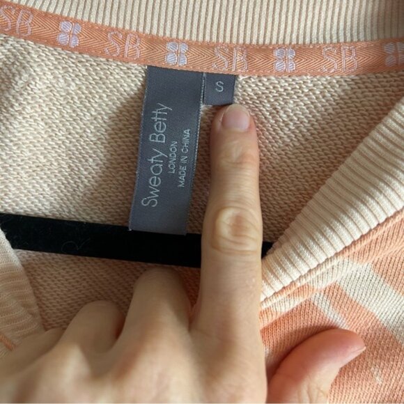 Sweaty Betty Orange Abstract Zebra Print Relaxed Sweatshirt - Picture 6 of 9